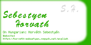 sebestyen horvath business card