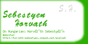 sebestyen horvath business card